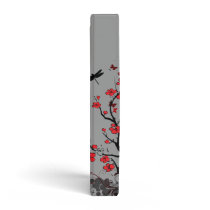 Black and Red flowers 3 Ring Binders
