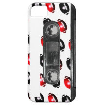 Black and Red Football Cassette iPhone 5 Cases