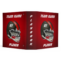 Black and Red Football Helmet Binders