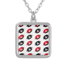 Black and Red Footballs Jewelry