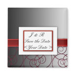 Black  and red graduated wedding set magnets