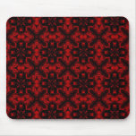 Black and Red Lace Abstract Mousepad