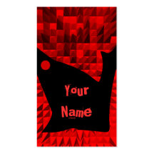 Black and Red Modern Business Card by Ginette