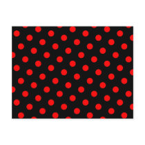 Black and Red Polka Dots Postcard