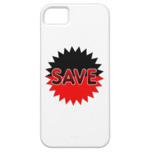 Black and Red Save iPhone 5 Cover