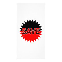 Black and Red Save Photo Greeting Card