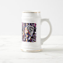 Black And Red Tiger Stripe Butterfly Stein Mugs