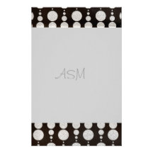 Black and Silver Bubbles Custom Stationery