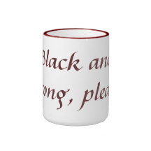 black and strong caneca