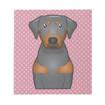 Black and Tan Coonhound Cartoon Paws Notepads