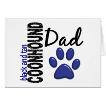 Black And Tan Coonhound Dad 2 Greeting Cards