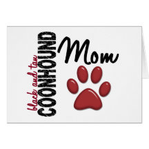 Black And Tan Coonhound Mom 2 Greeting Cards