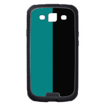 Black and Teal Split Color Scheme Galaxy S3 Covers