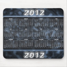 Black-And-White 2012 Calendar For Mousepad
