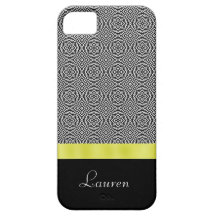 Black and White Abstract Gold iPhone 5 Case