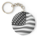 black and white american flag keychains