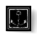 Black and white Anchor Fine Art Pinback Buttons