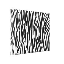 Black and white  Animal print. Stretched Canvas Print
