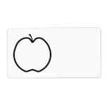 Black and White Apple. Custom Shipping Labels