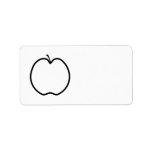 Black and White Apple. Personalized Address Labels