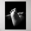 Black and White Baby Foot posters