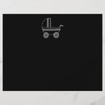 Black and White Baby Stroller. Full Colour Flyer