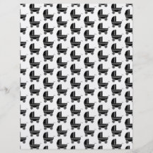 Black and White Baby Stroller Pattern. Custom Flyer