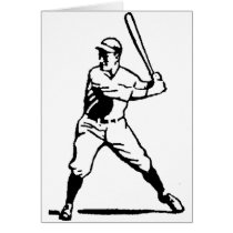 Black and white baseball batter cards