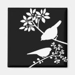 Black and White Birds Refrigerator Magnet