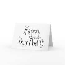 Black and white birthday card