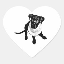 Black and White Black Lab Puppy image Stickers