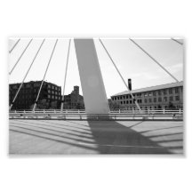 Black and White Bridge, Milwaukee, WI Photographic Print