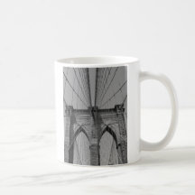Black and White brooklyn Bridge Mug
