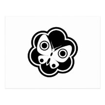 Black and White Butterfly Postcard