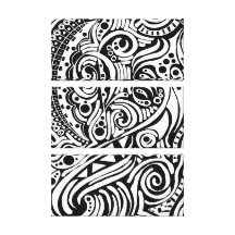 black and white canvas print - retro