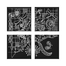 black and white canvas print - retro