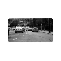 Black And White Cars Personalized Address Label