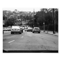Black And White Cars Photographic Print