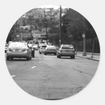 Black And White Cars Sticker