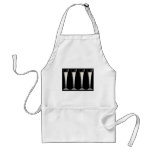 Black and White Champagne Glass Flutes Aprons