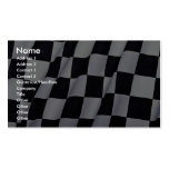 Black and white checkers business card