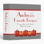 Black and White Chequerboard Recipe Binder