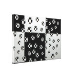 Black and White Chequered Modern Art Gallery Wrap Canvas