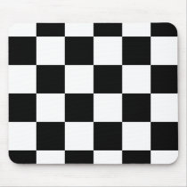 Black and white chequered mousepad