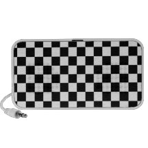 Black and white chequered pattern mp3 speaker