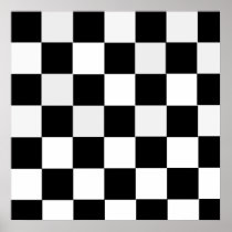 Black and White Chequered Print