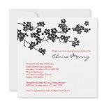 Black and White Cherry Blossoms Custom Invites