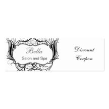black and white Chic discount coupon Business Card