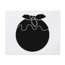 Black and White Christmas Pudding. Flyers