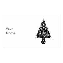 Black and White Christmas Tree Design. Business Cards